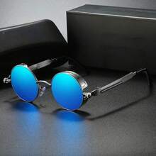 Kính thời trang Steampunk cổ điển, kính mắt tròn phong cách Gothic retro unisex, kính lái xe sành điệu phong cách punk dự tiệc - Nhiều màu - Xem 12