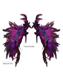 1/2pcs. Festive Christmas Party Dance Gothic Feather Vest Cape Cape Costume Show Chicken Feather Accessory Cape Cape