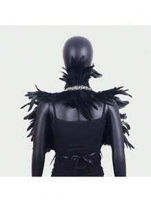1/2pcs. Festive Christmas Party Dance Gothic Feather Vest Cape Cape Costume Show Chicken Feather Accessory Cape Cape