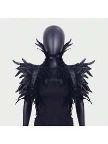 1/2pcs. Festive Christmas Party Dance Gothic Feather Vest Cape Cape Costume Show Chicken Feather Accessory Cape Cape