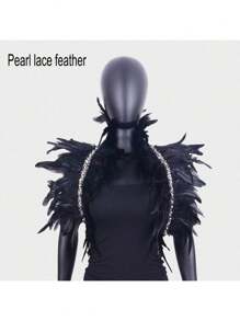 1/2pcs. Festive Christmas Party Dance Gothic Feather Vest Cape Cape Costume Show Chicken Feather Accessory Cape Cape