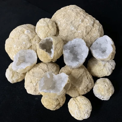 1 st Natural Agate Druzy - Bryt din egen geode, perfekt presentval