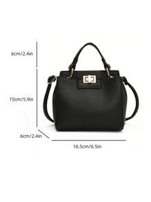 Fashionable Commuter Bag Light Luxury Women's Bag Exquisite Crossbody Handheld Advanced And Versatile For Work, Shoulder Purse, Minimalist, Aesthetic - Black - View 7