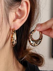 Họa tiết da báo Châu Âu và Mỹ mới, Hình học, Trái tim, Phụ kiện thời trang hình giọt nước, Thu/Đông - da báo - Xem 4