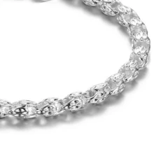 Brazalete de plata de ley 925 de estilo vintage bohemio, cadena elegante de lujo, sin chapado, joyería pura de plata para mujer, ideal para uso diario y regalo, adecuado para todas las estaciones - accesorio para el Día de Mardi Gras