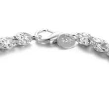 Brazalete de plata de ley 925 de estilo vintage bohemio, cadena elegante de lujo, sin chapado, joyería pura de plata para mujer, ideal para uso diario y regalo, adecuado para todas las estaciones - accesorio para el Día de Mardi Gras