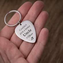 Personalised Guitar Pick Keychain Gift For Uncle/Dad Personalized Gift For Guitarist Custom Gift For Musician Music Lover Gift Father Gift