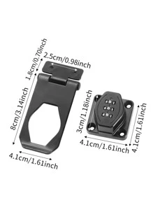 1 件 3 英寸无钥匙密码锁，适用于冰箱、橱柜、抽屉，防止盗窃 - 黑色 - 查看 6