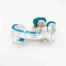 1 件亚克力爪龙时尚有趣卡通动物发夹，头后头饰带卷发配件 - 藍色 - 查看 6