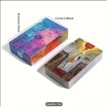 70pcs Hand-Drawn Oracle Tarot Cards With Instruction Book - Guiding Your Path, Telling Your Story, Inspiring Inner Wisdom - Multicolor - View 2