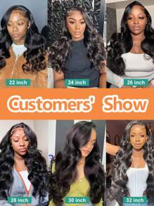 波浪卷人发假发 无胶升级版 4x4 蕾丝闭合假发 预切蕾丝前发假发 180% 密度女士人发假发 - Natural Black - 查看 6