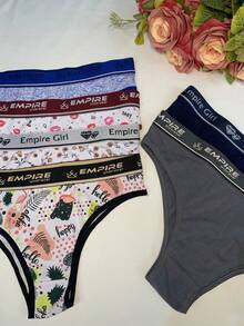 Kit 6 calcinhas tanga algodão feminino adulto