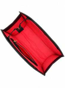 Women's Satchel Shoulder Bag Tote + Wallet + Executive Party Bag Three-Piece Kit - màu đen - Xem 4