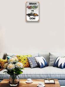 复古金属标牌 - 标志性汽车墙面艺术，8x12 英寸，复古锡装饰，适合家庭、酒吧、咖啡厅、车库和男人窝 - 彩色 - 查看 7