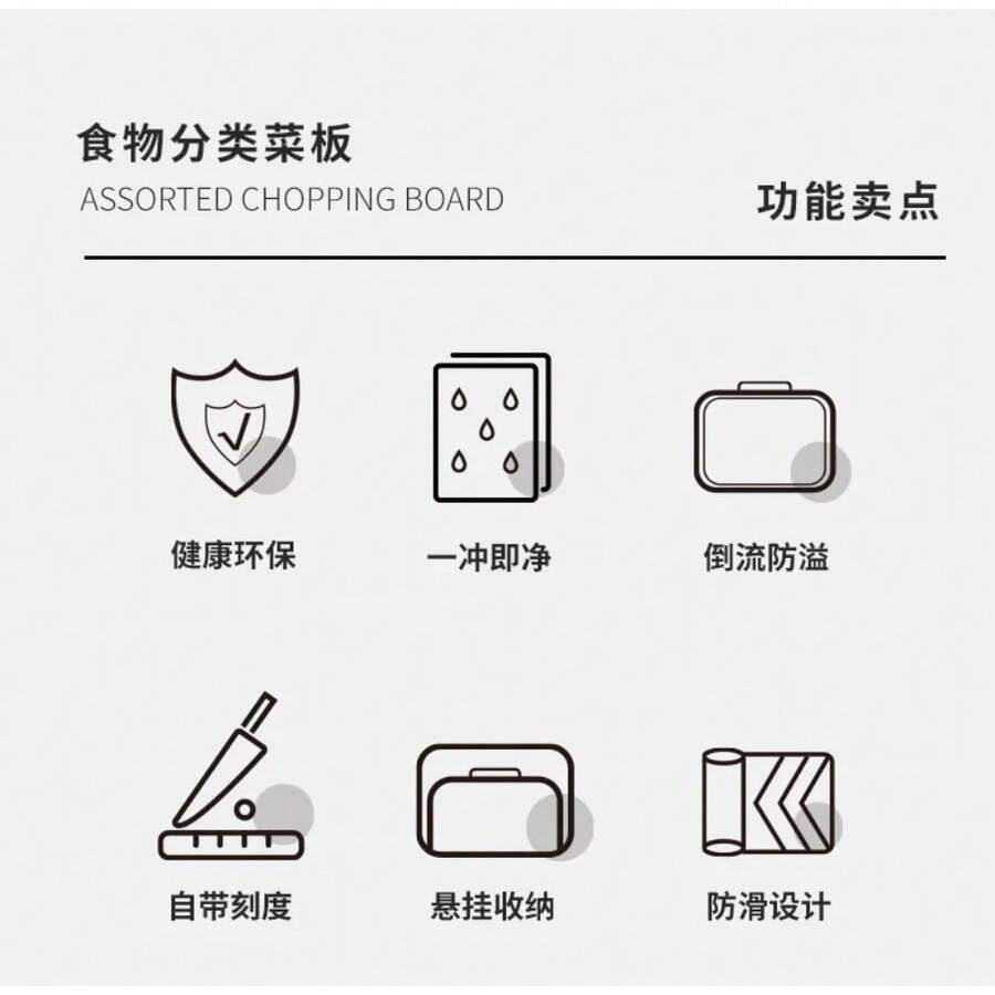 Household Antibacterial And Mold Resistant Cutting Board With Scale