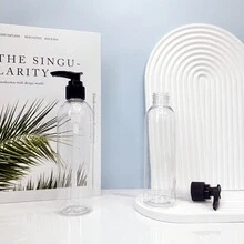 1pc/3pcs Travel Bottle,Dispensing Bottles With Pump Heads, Refillable Bottles, And Transparent Filling Bottles. Makeup Dispensers, Are Suitable For Allocate And Fill Shampoo, Lotion, Cosmetics, Conditioner, Etc. Available In 100ml / 120ml / 250ml.