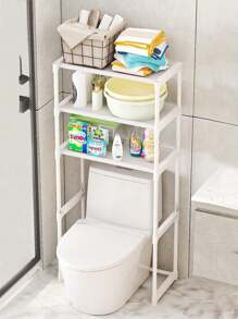 01 Mueble Organizador Baño Rack Estante Sanitario Taza Repisa