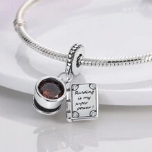 1Pc Silver Color Relaxing Time Exquisite Enamel Coffee Cup Book Coffee Pot Coffee Beans Pendant Charm Fit Snake Bracelet Necklace Beads For Diy Jewelry Making Women Jewellery Daily Wear Gift For Girl