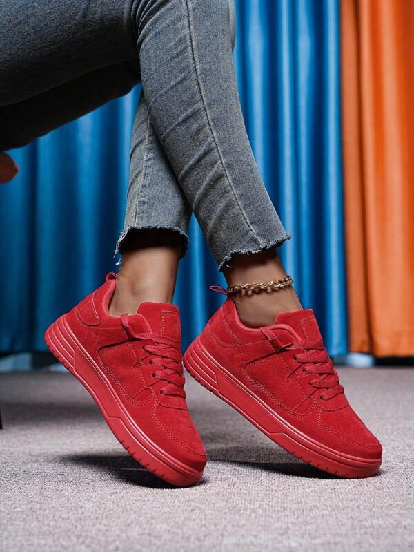 (Taille petite) Chaussures plates décontractées kaki confortables et respirantes minimalistes patchwork pour femmes, chaussures de type affaires à lacets pour planche à roulettes