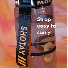Tritan Sports Water Bottle, 750ml/25.36oz, Directly Drinkable, Detachable Straw - Black - View 5