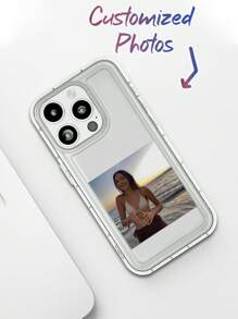 1pc Customizable Soft Phone Case With Personalized Frame Pattern Design, Compatible With Apple IPhone 15, 14, 13, 12, 11 Pro Max, XR, XS Max, 7 Plus, 16, 16 Pro, Air Cushion And Large Camera Cutout