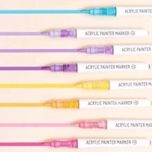 Bút dạ Acrylic lông mềm dạng lỏng 81 màu, Bút vẽ màu chuyên nghiệp cho học sinh, Bút vẽ Graffiti tự làm, Giấy chống thấm nước, Bút dạ màu có thể xếp chồng, Bút tô màu - 81 màu - Xem 7