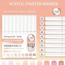 Bút dạ Acrylic lông mềm dạng lỏng 81 màu, Bút vẽ màu chuyên nghiệp cho học sinh, Bút vẽ Graffiti tự làm, Giấy chống thấm nước, Bút dạ màu có thể xếp chồng, Bút tô màu - 81 màu - Xem 10