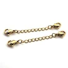 5pcs 5/8/10/13/15cm Length Stainless Steel Extension Chains Gold Links Black Color Rose Gold Extended Chain For Jewelry Making Chain Lobster Clasps Connector DIY Bracelet Necklace Maker - Lobster Clasp Extender Chain - View 21