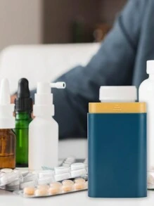 Personalized Medicine Pill Box Tablet Box Small Travel Essentials Medicine Box Small Tablet Dispenser - Multicolor - View 2