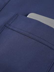 Bata de oración musulmana de hombres con cuello mao de unicolor clásico