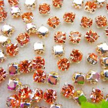 4mm 5mm 6mm 7mm 8mm, 5 Kích thước, Đế móng vuốt màu bạc, vàng Hình tròn sáng bóng nhiều màu thủ công bằng thủy tinh pha lê khâu tay đính keo trang trí hạt đá Rhinestone phẳng có lỗ Đá lấp lánh Phụ kiện DIY May đá Strass để trang trí quần áo, váy, túi xách, giày dép, trâm cài, hoa tai, đồ thủ công mỹ nghệ DIY. - Bạc - Xem 18