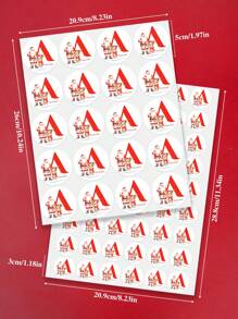 216pcs Customized Christmas Stickers, Santa Claus Letter Stickers, Christmas Gift Labels, Snack Packaging Stickers, Customizable Text, 5cm X 3cm, Suitable For Holiday Gift Wrapping, Envelope Stickers, Candy Packaging, Small Business Packaging - Multicolor - View 7