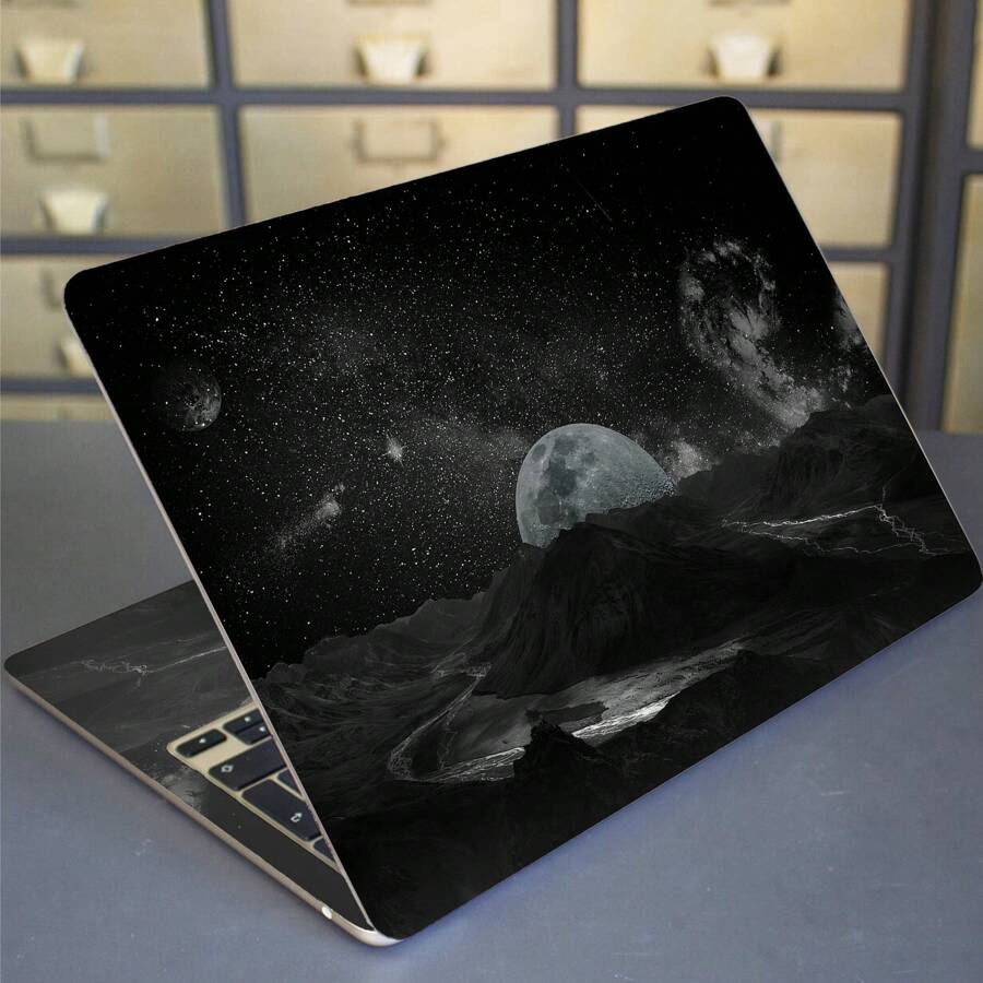 1 Set DIY de pegatinas protectoras a prueba de arañazos y sin residuos con patrón impreso, compatible con portátiles de Apple, Asus, Acer, Compaq de 15.6" a 16" y menos - Multicolor - Ver 1