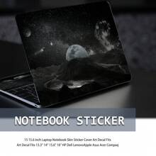 1 Set DIY de pegatinas protectoras a prueba de arañazos y sin residuos con patrón impreso, compatible con portátiles de Apple, Asus, Acer, Compaq de 15.6" a 16" y menos - Multicolor - Ver 5