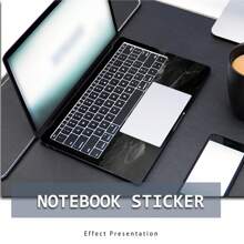 1 Set DIY de pegatinas protectoras a prueba de arañazos y sin residuos con patrón impreso, compatible con portátiles de Apple, Asus, Acer, Compaq de 15.6" a 16" y menos - Multicolor - Ver 4