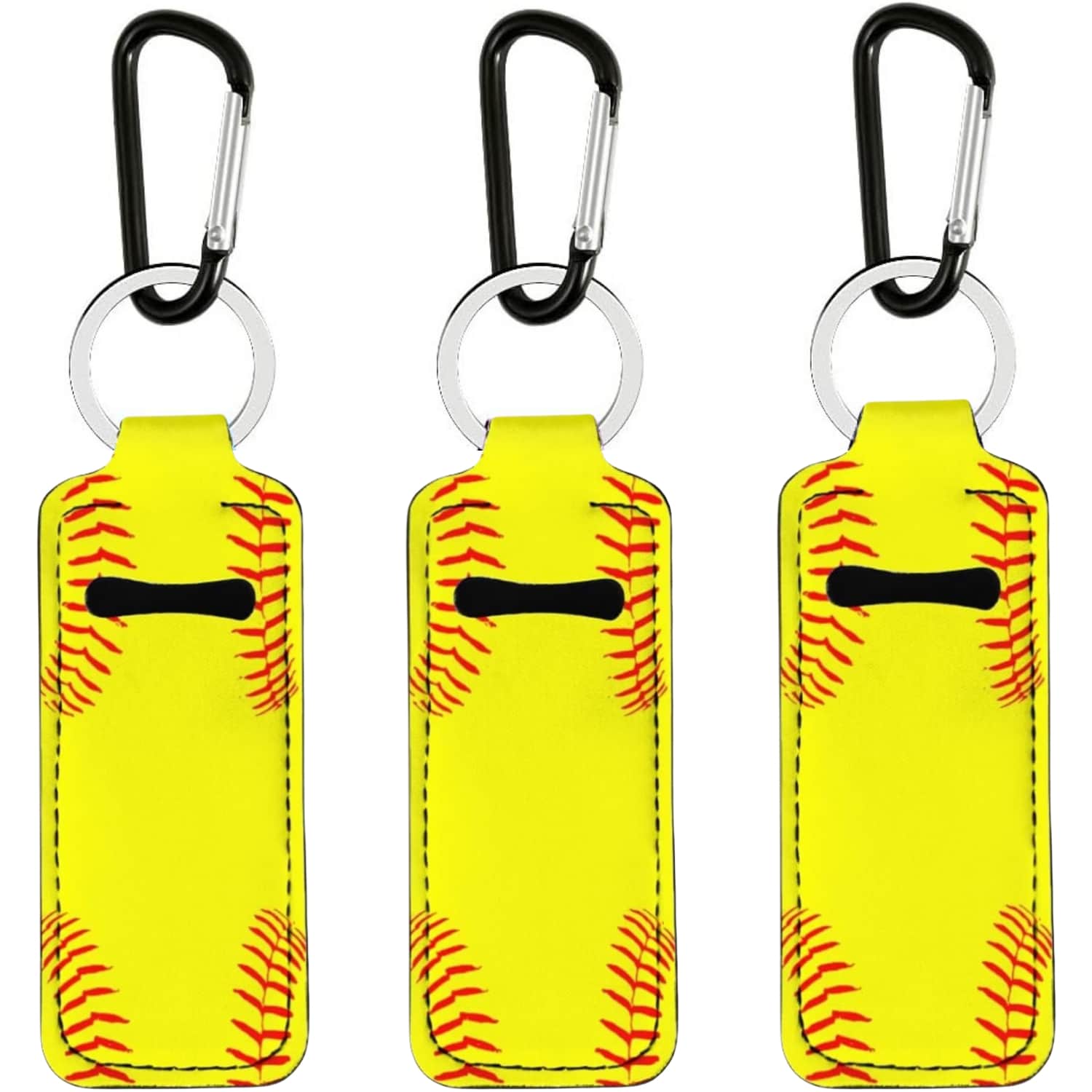 KUKEANVO 3 CHIẾC Móc chìa khóa đựng son môi Giá đựng son dưỡng môi có kẹp Phụ kiện bóng mềm cho bé gái Đồ nhét tất cho phụ nữ Thích hợp cho du lịch hoặc đi chơi hàng ngày Túi xách Ba lô Quà tặng Giáng sinh Lễ Tạ ơn - Nhiều màu - Xem 1