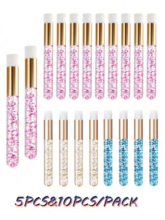 5pcs/10Pcs Eyelash Extension Cleaning Brush Nose Blackhead Washing Microbrush Eyebrow Lashes Wash Shampoo Foam Clean Brush