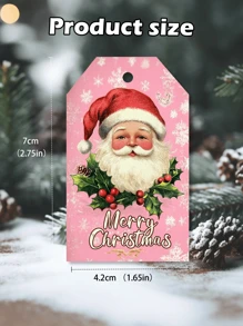 9/18/36pc Gepersonaliseerde Roze Winter Kerst Cadeau Labels, Gepersonaliseerde Tekst Vakantie Labels En Cadeau Zak Labels, Kerstman, Kerst Sneeuwman, Kerstboom Patroon Ontwerp, Kerstboom Labels
