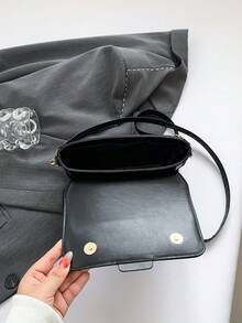高级奢华小众牛仔效果设计 2024 新款女士手提包高端托特包单肩腋下斜挎包 - 藍色 - 查看 9