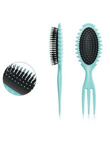 卷发定型梳，男女湿发梳，干湿发顺发梳，卷发造型梳，塑造和定型长发/波浪发/受损发质的卷发 - 彩色 - 查看 6