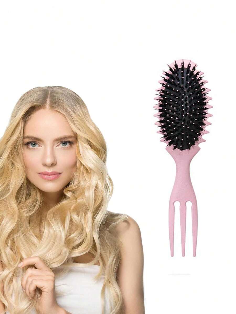 卷发定型梳，男女湿发梳，干湿发顺发梳，卷发造型梳，塑造和定型长发/波浪发/受损发质的卷发 - 彩色 - 查看 1