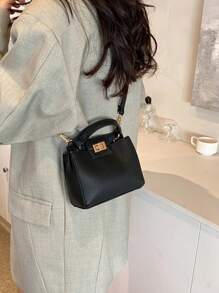 Fashionable Commuter Bag Light Luxury Women's Bag Exquisite Crossbody Handheld Advanced And Versatile For Work - Black - View 3