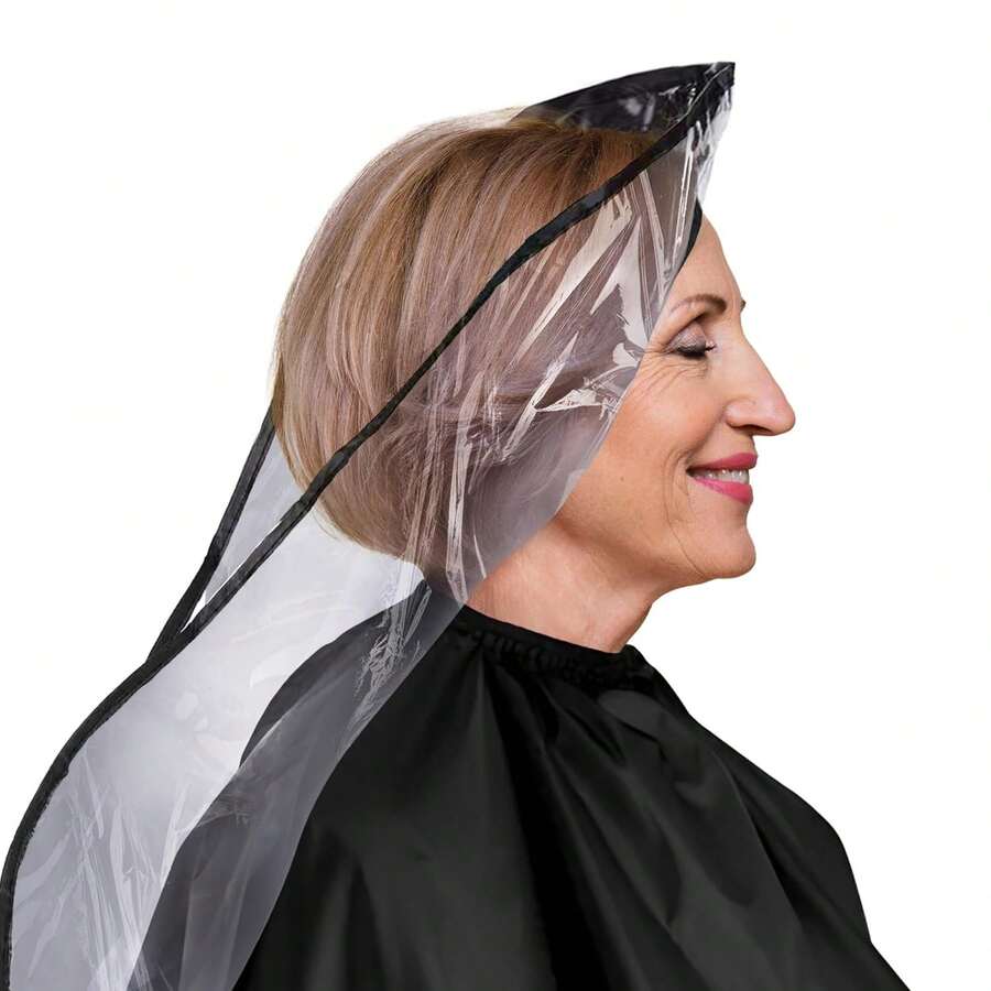 Oversized Shampoo Funnel, Portable Shower Cap Suitable For Elderly, Disabled, Ladies. Transfers Water To Bowl Or Portable Shampoo Station - Clear - View 1