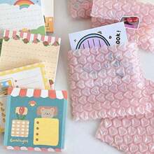 15 piezas Bolsa de regalo con forma de corazón romántico. Bolsa de embalaje de seguridad a prueba de golpes y caídas. Bolsas de protección para joyas, fotos, postales, tarjetas de felicitación. Bolsas de empaquetado para cosméticos. Bolsas de burbujas para descomprimir, para Navidad y San Valentín