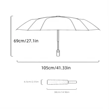 1pc Automatic Folding Umbrella With Buckle, Convenient To Carry. Larger, Thicker, Stronger. Suitable For Men & Women, Portable Windproof & Rainproof, Double-Layer Protection, Various Frame Designs, Snap Or Rotary Handle, Multiple Colors (Due To Different Batches, The Fabric, Frame Color, English Letter Pattern Design, Button Shape And Rib Color Are Randomly Matched. We Apologize For Any Inconvenience Caused) Summer Cooling,Beach,Travel