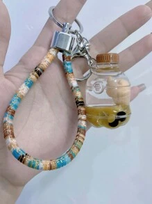 1入組珍珠波霸熊創意配件鑰匙扣背包/袋子/手機吊飾咖啡色蘇打水瓶膠製吊飾可愛禮物/紀念品，男女皆宜 - 多個款式 - 查看 7