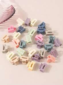 20 chiếc kẹp tóc nhỏ màu nâu, thích hợp cho kiểu tóc búi và mái, kẹp chắc chắn, phụ kiện đa chức năng dành cho phụ nữ - Nhiều màu - Xem 2