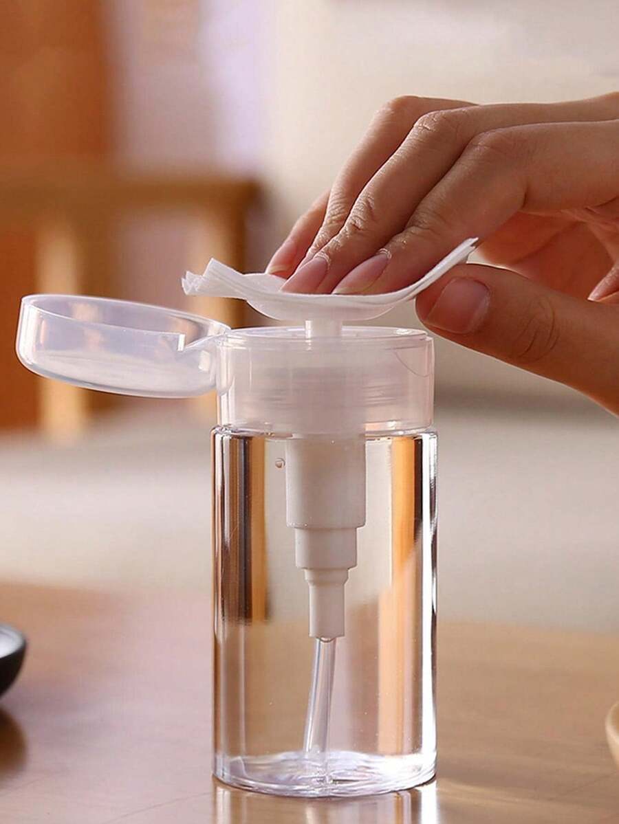 1 件便捷按压式透明卸妆瓶，小号分配瓶 - 無色 - 查看 1