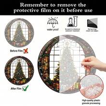 1 件亚克力半透明圣诞树，彩色圆形窗户挂饰，3D 墙壁艺术，门廊装饰，卧室装饰，送给妈妈、家人、朋友的家居装饰礼物 - 彩色 - 查看 6