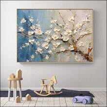 1 幅无框油画印刷海报梅花装饰帆布海报、帆布墙艺术、艺术壁画可作为卧室、办公室、客厅、咖啡厅、酒吧、墙壁装饰、家居和宿舍装饰的礼物 - 彩色 - 查看 12